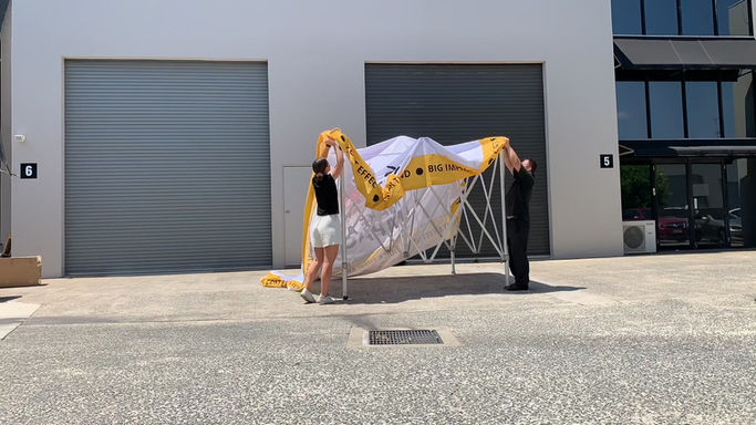 4x4m Marquee Setup by Aussie Printhouse